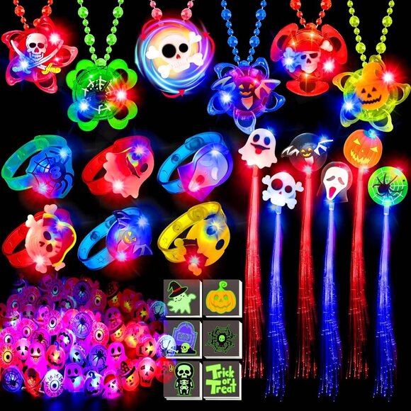 84-Piece Halloween Party Favors Set – LED Toys & Glow Accessories for All Ages